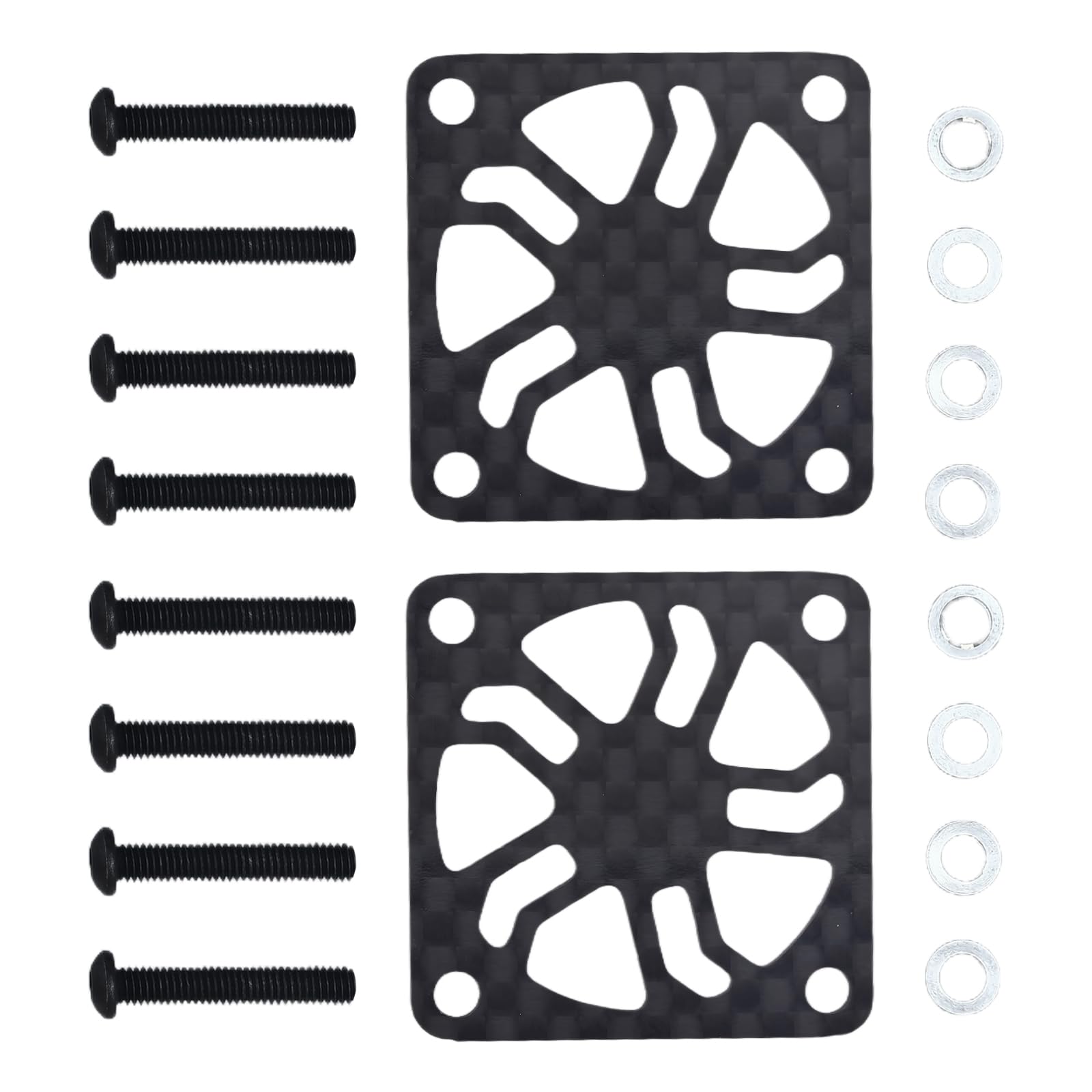 2Pcs RC Cooling Fan Cover, Carbon Fiber Electric Motor Cooling Fan Cover with Screw, Light Weight ESC Motor Heatsink Protector for RC Car Boat Truck Motor (30x30mm)