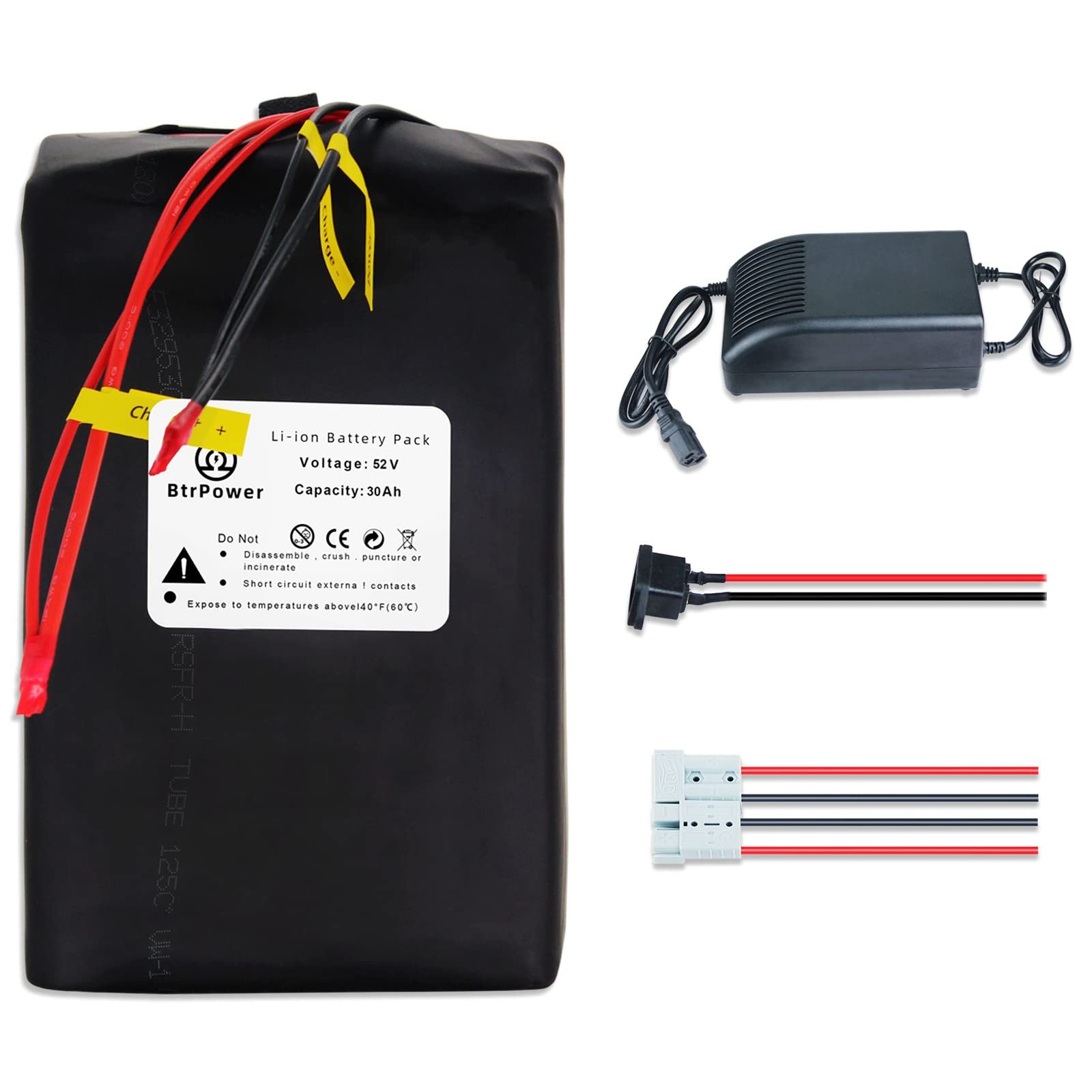 Ebike Battery 52V Lithium Battery 30Ah for 1000W 1500W 2000W Electric Bike Bicycle Lithium ion Batte