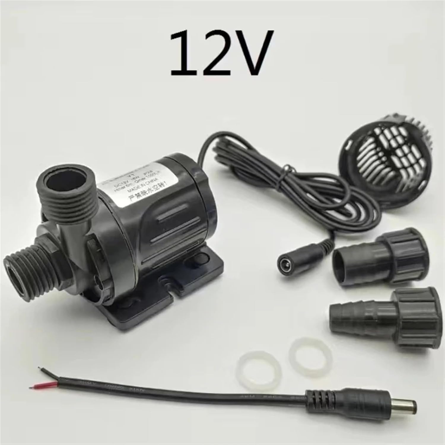 1PCS DC12V 24V High Voltage Ultra-quiet Solar Water Pump Lift 5.6M 800L/H Brushless Motor Submersible Pump Circulating Pump Connector(12V)