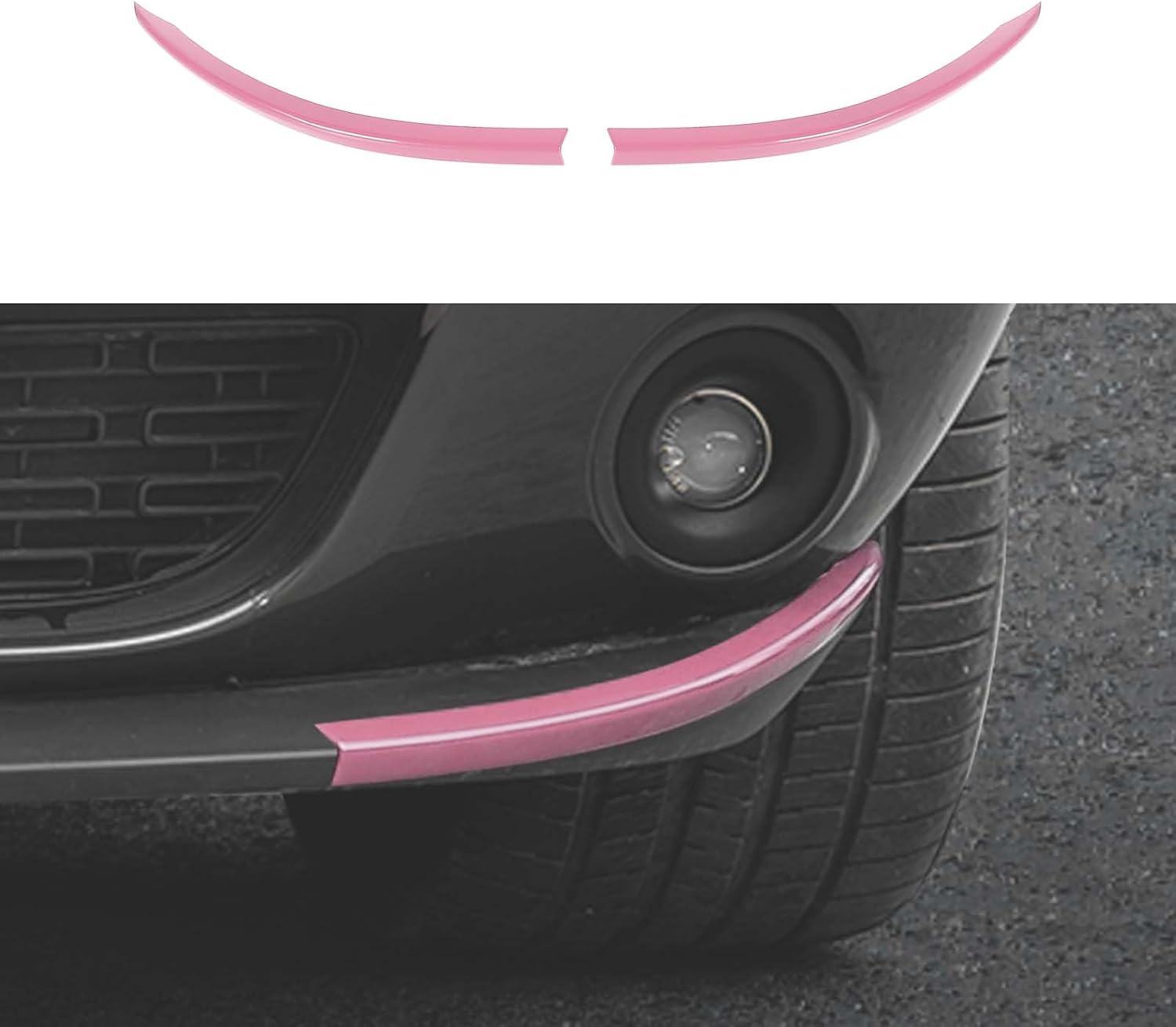 CheroCar Front Bumper Lip Splitter Protector Cover for 2015-2026 Dodge Challenger Front Shovels Cover Front Deflector Spoiler Bumper Lip Body Shovels Bumper Exterior Decals Sticker Accessories