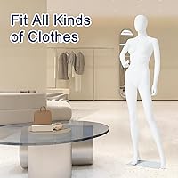 Vista 9 de JSUN7 Mannequin Full Body - Female Mannequin Full Body Stand Display Manikin Torso Stand w/ Detachable Hand Dress Display Stand for Clothing Store