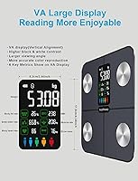 Vista 3 de Báscula inteligente para peso corporal: pantalla retroiluminada grande, báscula de peso de baño ultra precisa con 15 métricas de composición