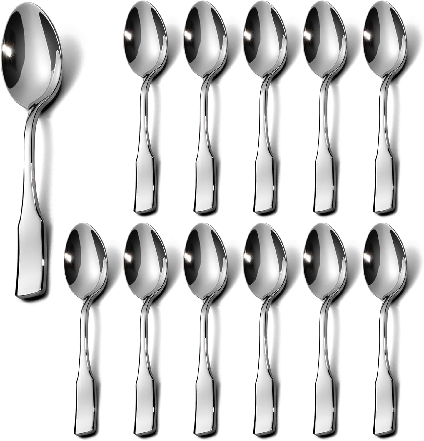 Alata Kate 8-Piece 6.3 Inch Stainless Steel Teaspoons Mirror Finish