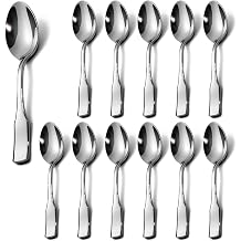 Alata Kate 12-Piece 6.3 Inch Stainless Steel Teaspoons Mirror Finish