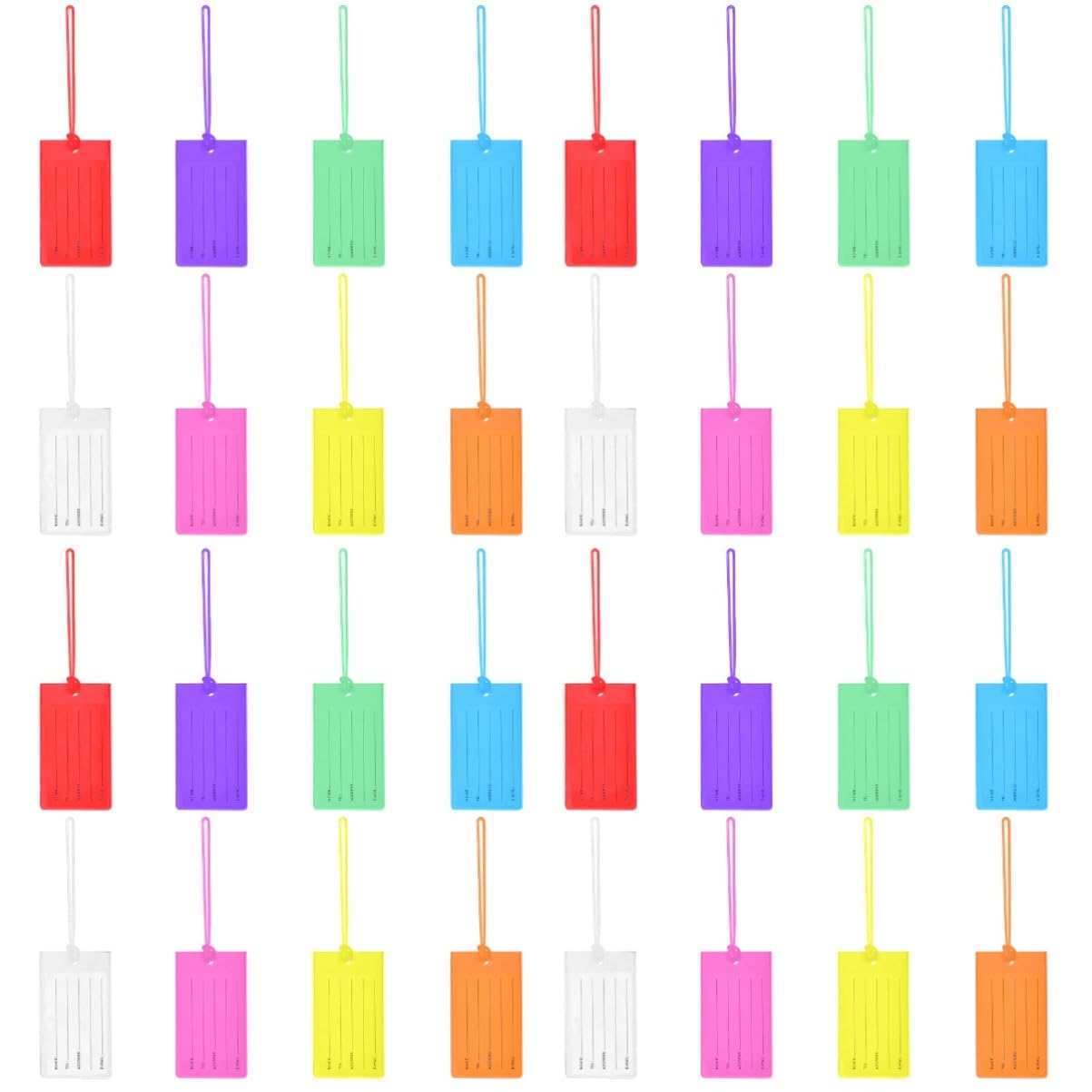 4 Set Tag Per Valigia Etichette Bagaglio Con Design E Facile Accessori Utili Per Viaggi Multifunzione Varie Colorazioni 8 Pezzi*4