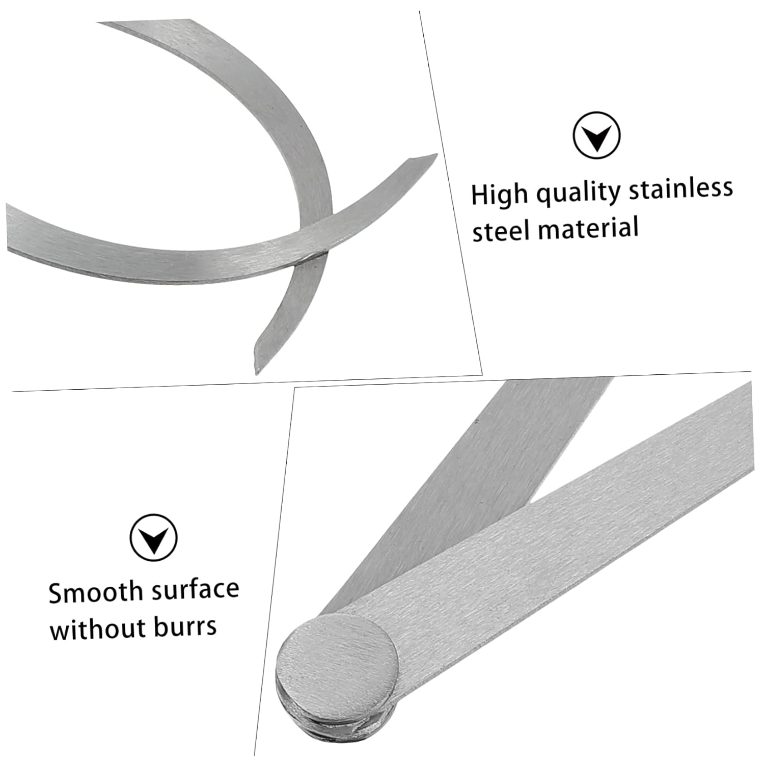 2-Piece Inside/Outside Caliper Set Steel Measuring Calipers for Sculpting and Carving Precision Joint for Metal and Woodworking