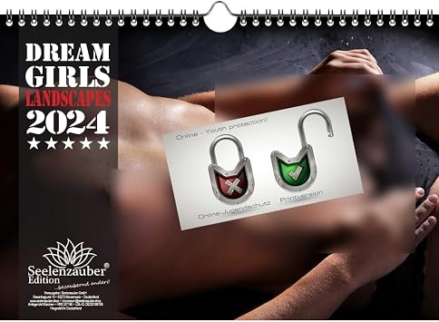 Sexy Dreamgirls Landscapes DIN A4 Kalender Querformat fr 2024 Erotik - Seelenzauber