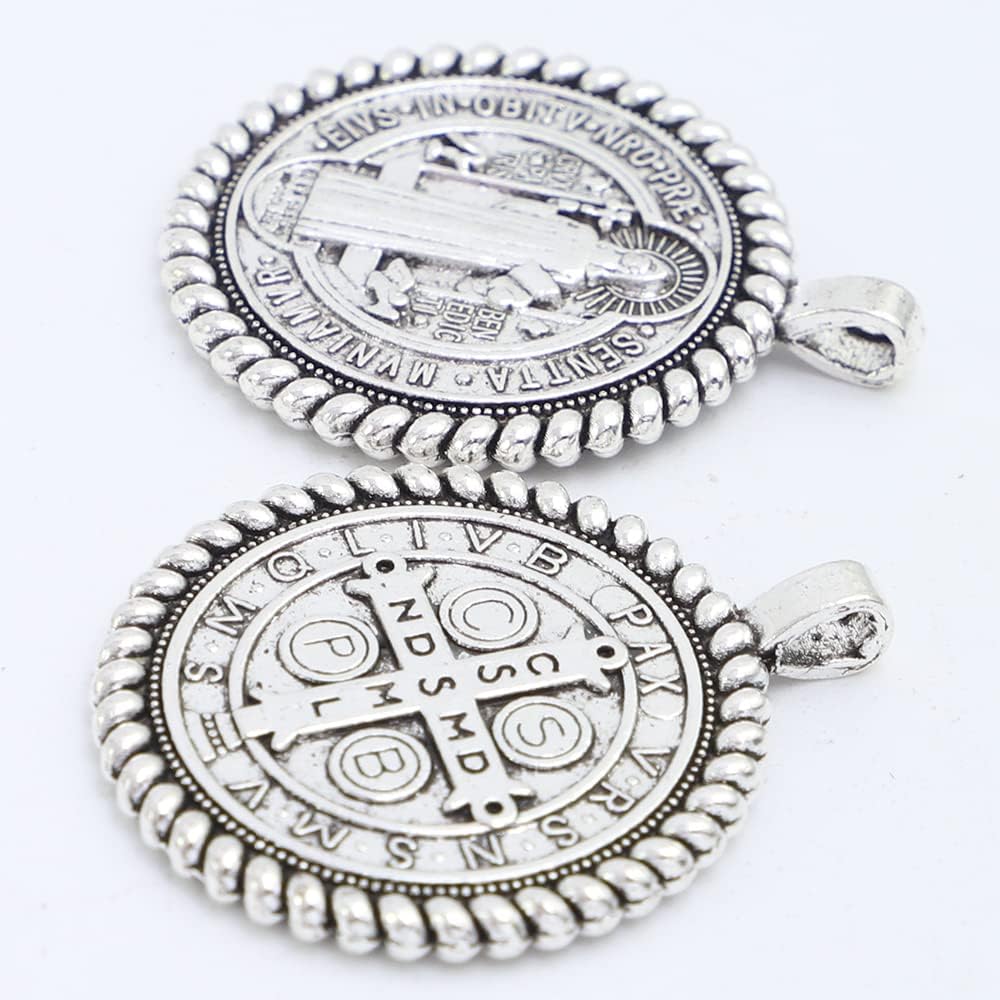 Glary 50pcs of 1.5 Inch Saint Benedict San Benito Jubilee Medal with Exorcism and Blessing