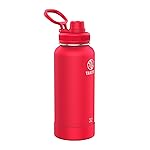 Takeya Actives Water Bottle with Spout Lid - Bottle with Double Stainless Steel Insulation - Dishwasher Safe & BPA-Free - Bottle with Spout Lid & Removable Bumper - 32 oz, Watermelon