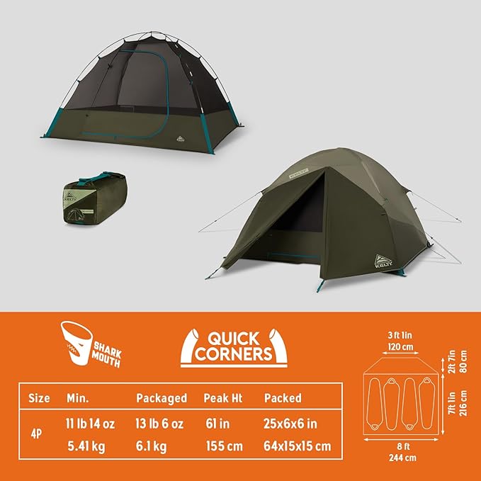 Carpa Kelty Daydreamer 4 Personas, Tela Opaca, Iglú miniatura 2