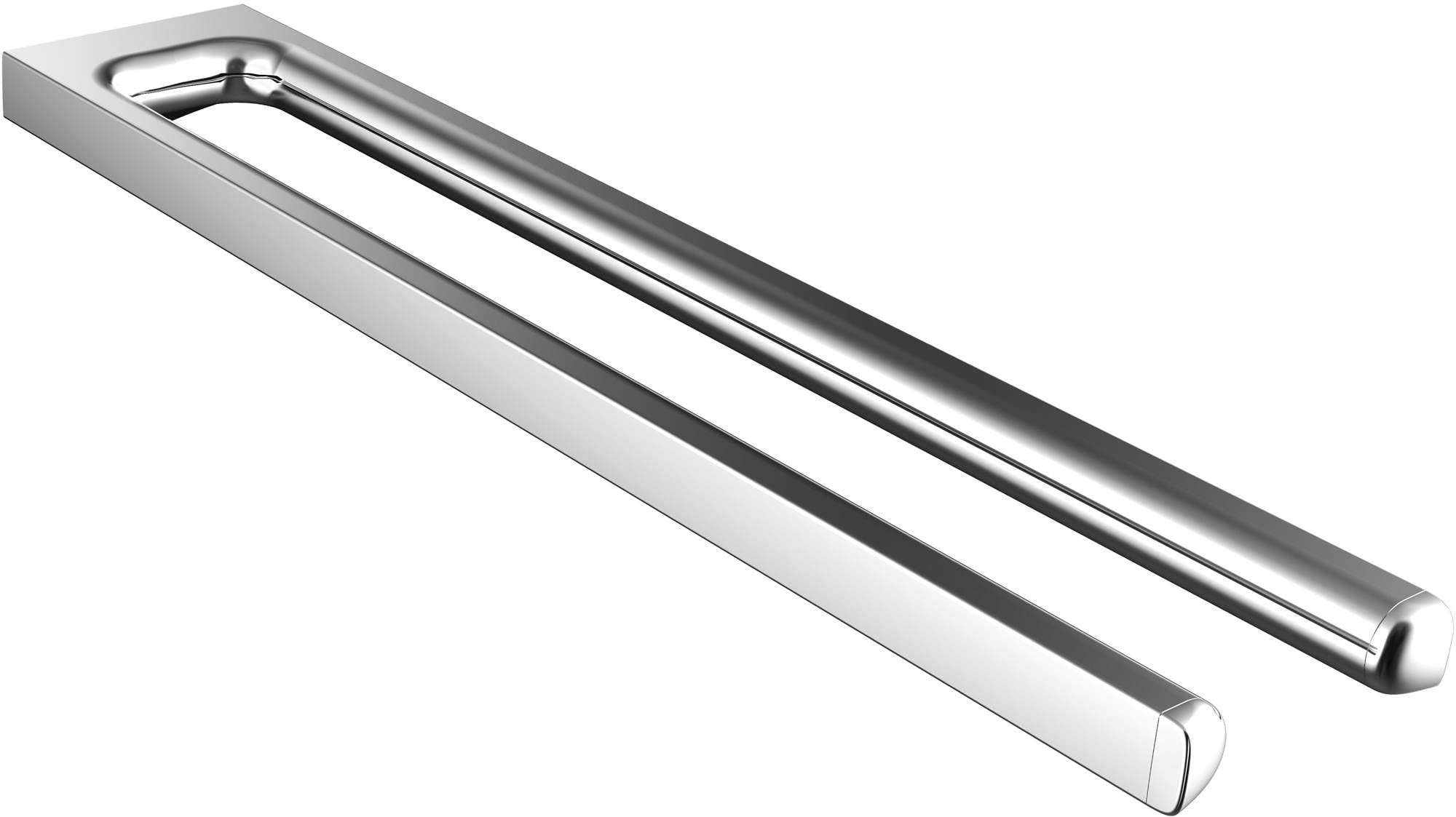Emco Trend Wall Mounted Towel Rail Rigid Metal Bath Towel Rail Towel Rail for Two Towels Chrome