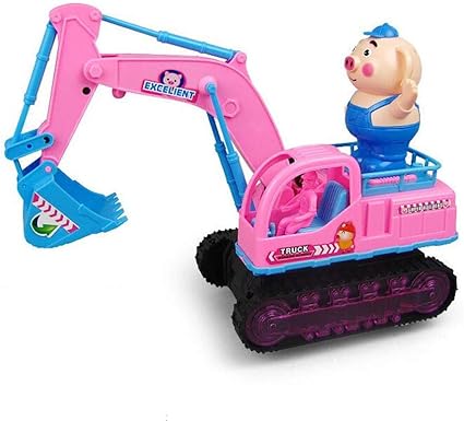 pink excavator toy