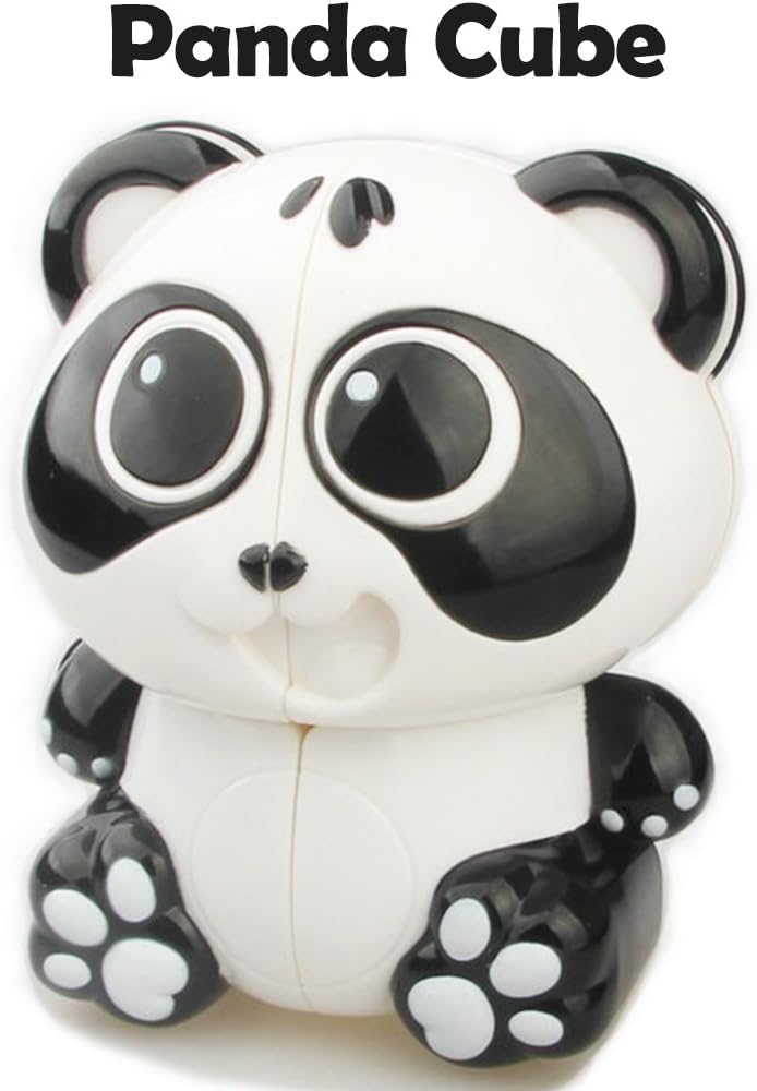 Animal Cube 2x2x2 Tiger Panda Fidget Cube Block, 3D Imagination Pressure Reduction, Duarable Smooth, Killing Time Toys Relieving ADD ADHD Anxiety and Autism, Gift for Adult and Children (A2 Panda)