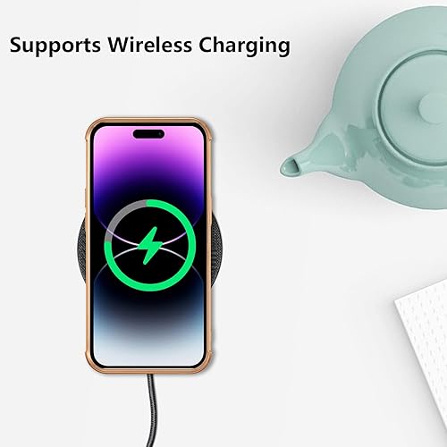 Miniatura 3 de ZTOFERA Funda diseñada para iPhone 14 Pro de 6.1 pulgadas, bonito borde chapado con patrón de corazones de amor con protección para lente de cámara,