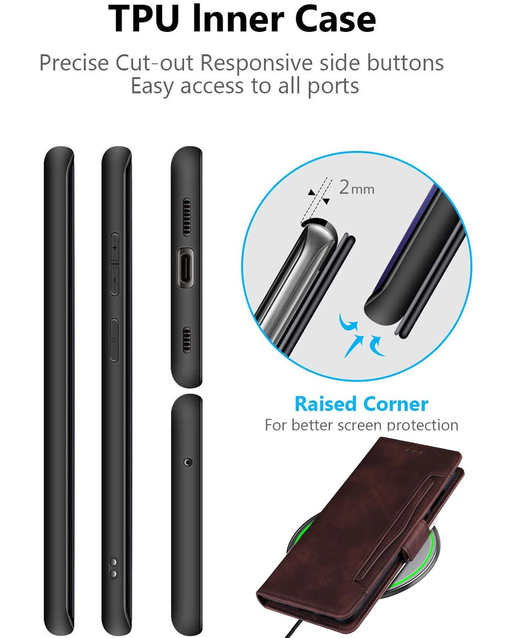 TIANYUE Custodia a Portafoglio per Xiaomi Poco F4, PU Pelle Premium Portafoglio Custodia con Slot per schede, Cerniera Magnetica Flip Stand Cover per Xiaomi Poco F4-Viola