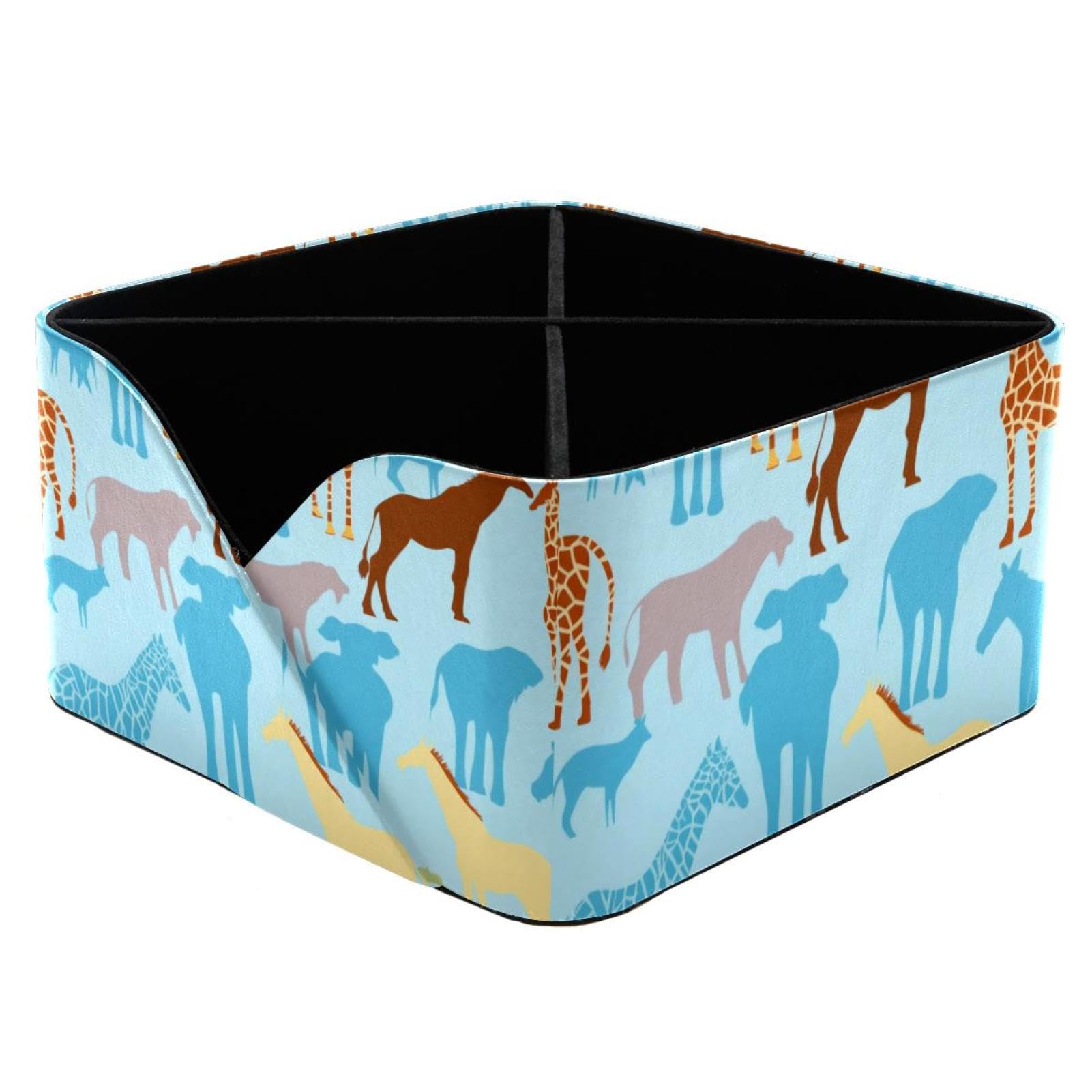 Organisateur de bureau bleu silhouette d'animal pour un espace de travail épuré