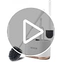 Image of Silicone Toilet Cleaning Brush Bowl and Holder | Wall Mounted Flat Toilet Cleaner Set | Cleaning Tool Bathroom Tool Toilet Scrubber Long Handle Toilet Brush with Plastic Handle (4 in 1)