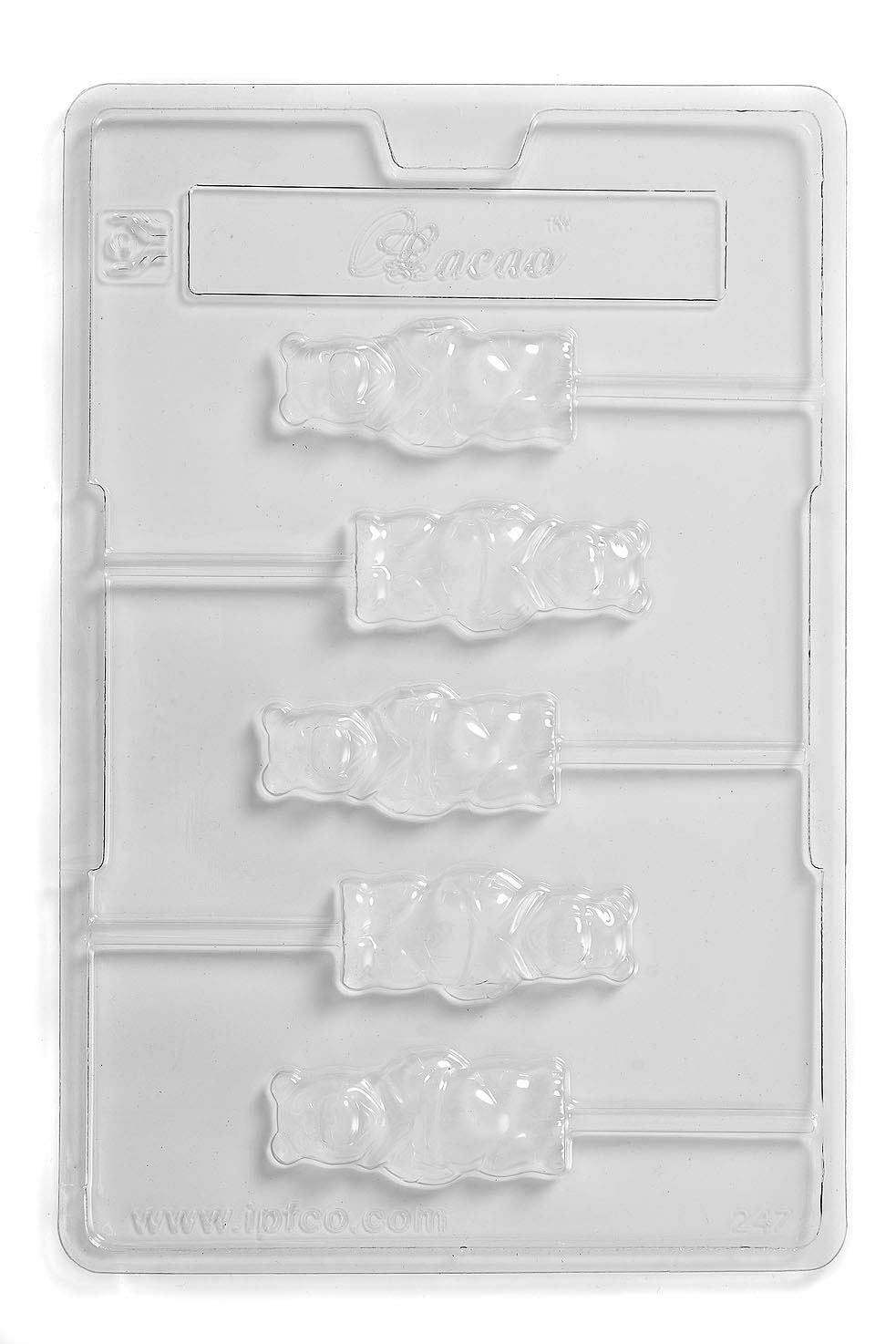 Cacao | Teddy Bear Lolly Chocolate Mould 5 Cavity