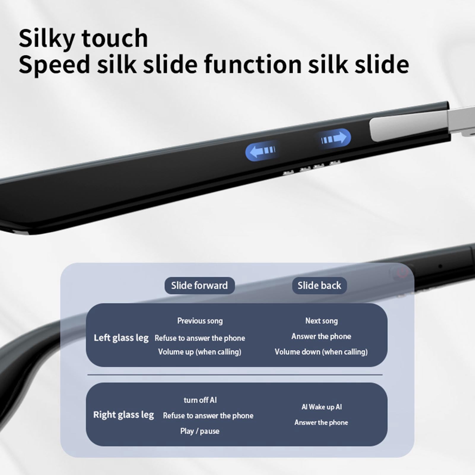Cuifati Lunettes Intelligentes, Lunettes de Soleil Bluetooth 5.3 avec