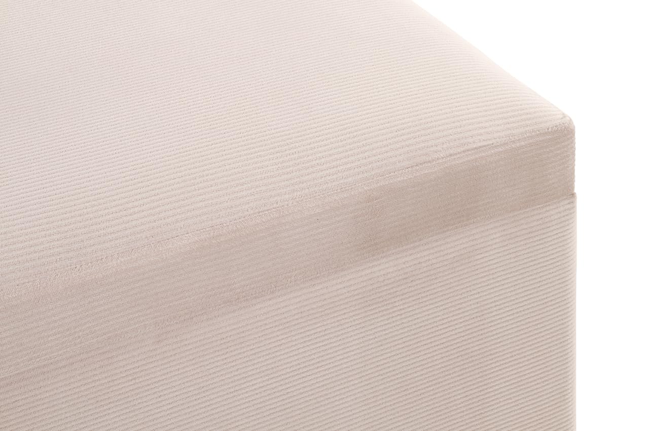 HAKU Cassapanca per sedili crema, MDF, tessuto in corda - Dim. L 58 cm x A 42 cm x P 39 cm, Stile Moderno