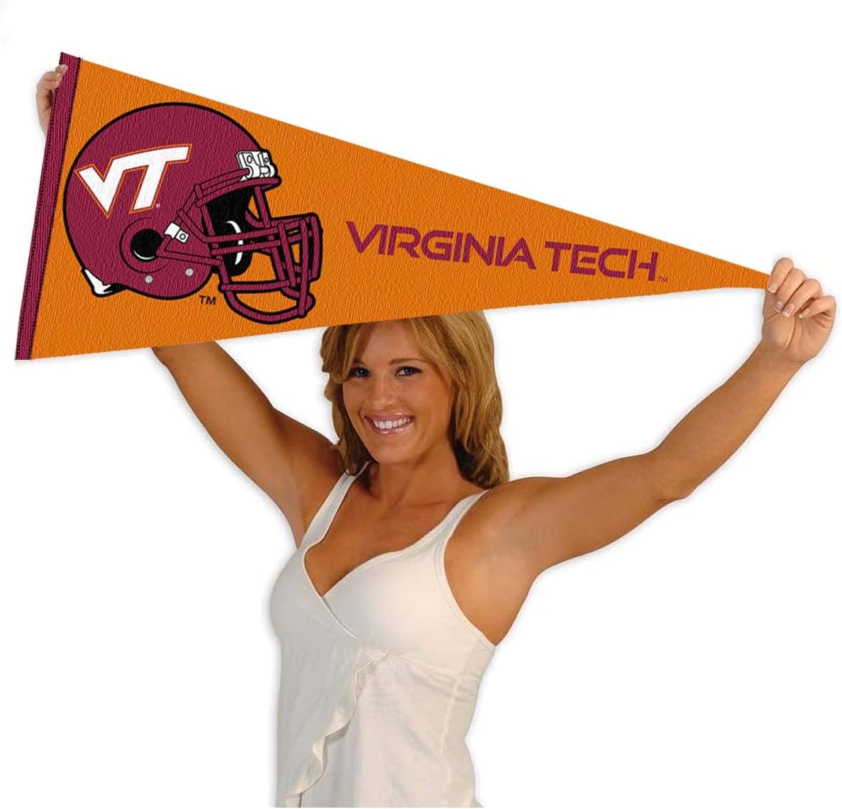 VA Tech Hokies Football Helmet Pennant