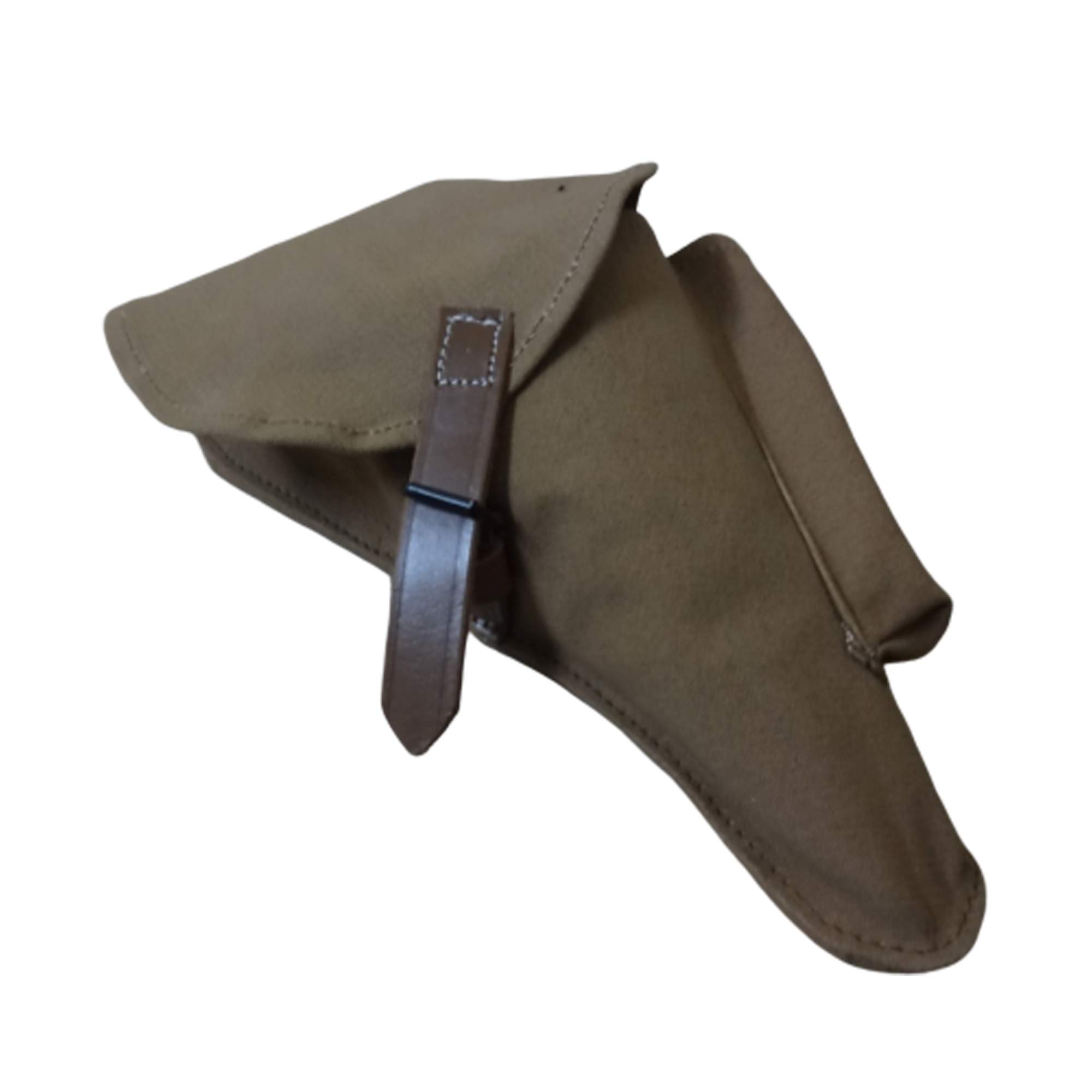 Warreplica WWII P08 Luger Holster, Khaki Canvas DAK Reproduktion, Wehrmacht/Luftwaffe Reenactment-Ausrüstung, Feld-Zubehör für 9mm Pistole, Historisches Militär-Equipment, Authentische Feldausstattung