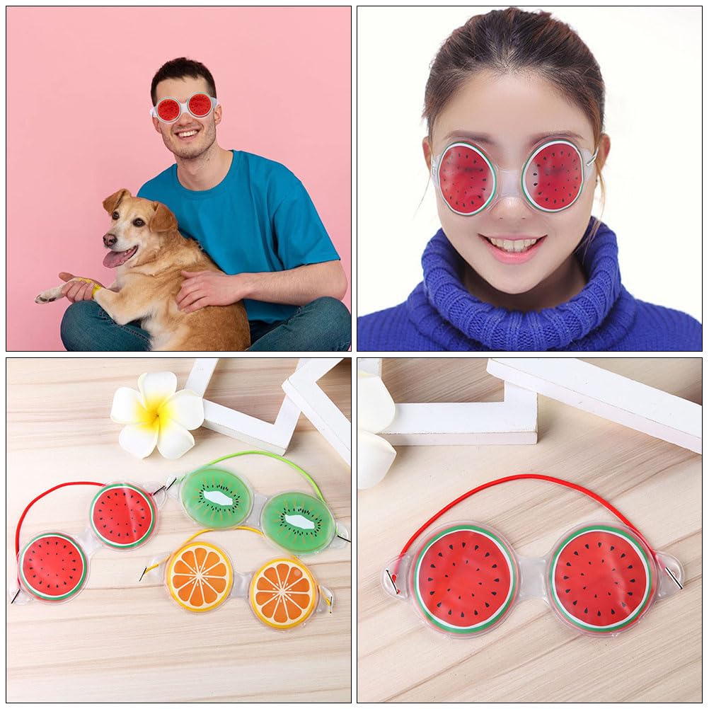 Beavorty 3pcs Cooling Eye Pads and Under Eye Patches Eye Hot Cold Avocado Watermelon Eye Cooler Pads for Redness - Image 2