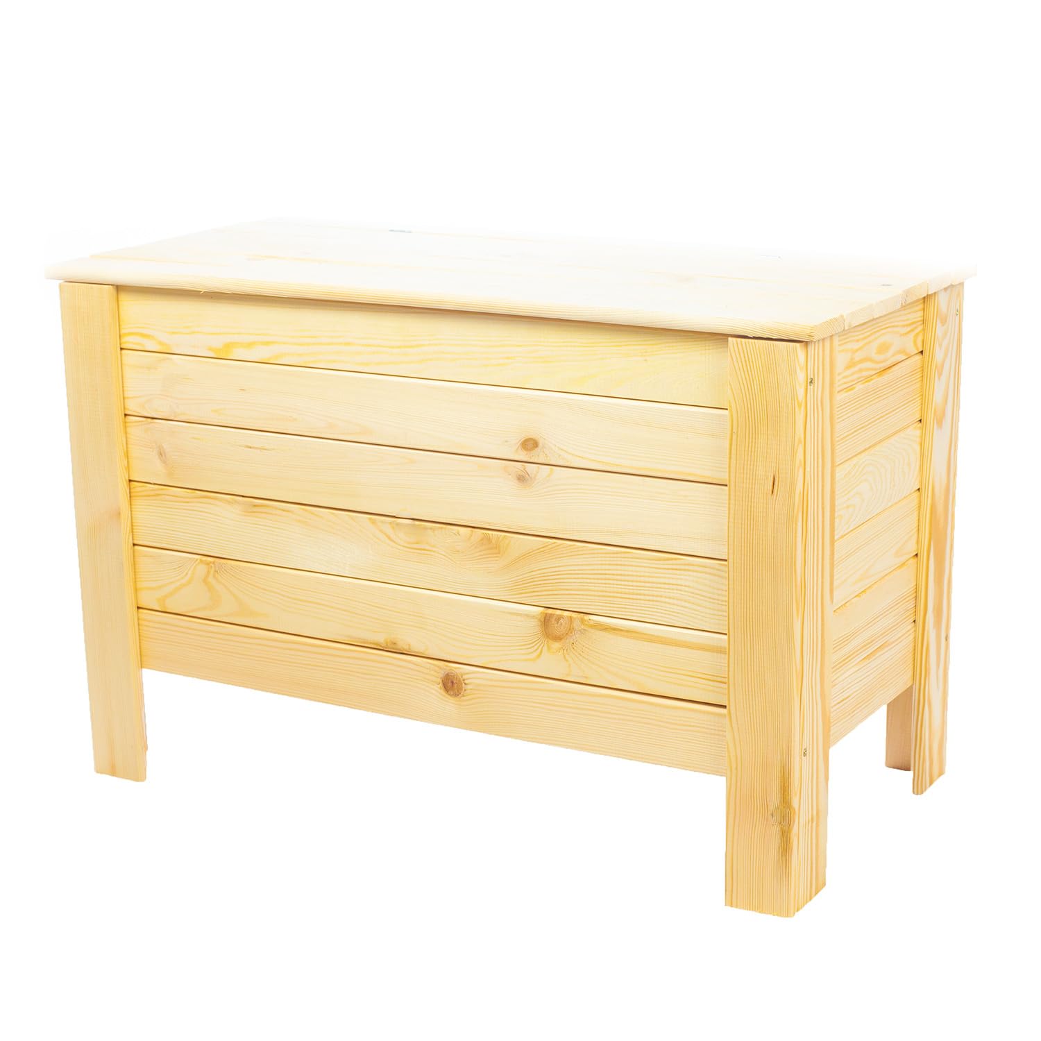 Cassapanca Da Giardino In Legno 80x52x40 cm 166 L Pino Massello Naturale Box Porta Cuscini Contenitore Da Esterno Cassapanca Portaoggetti Giardino