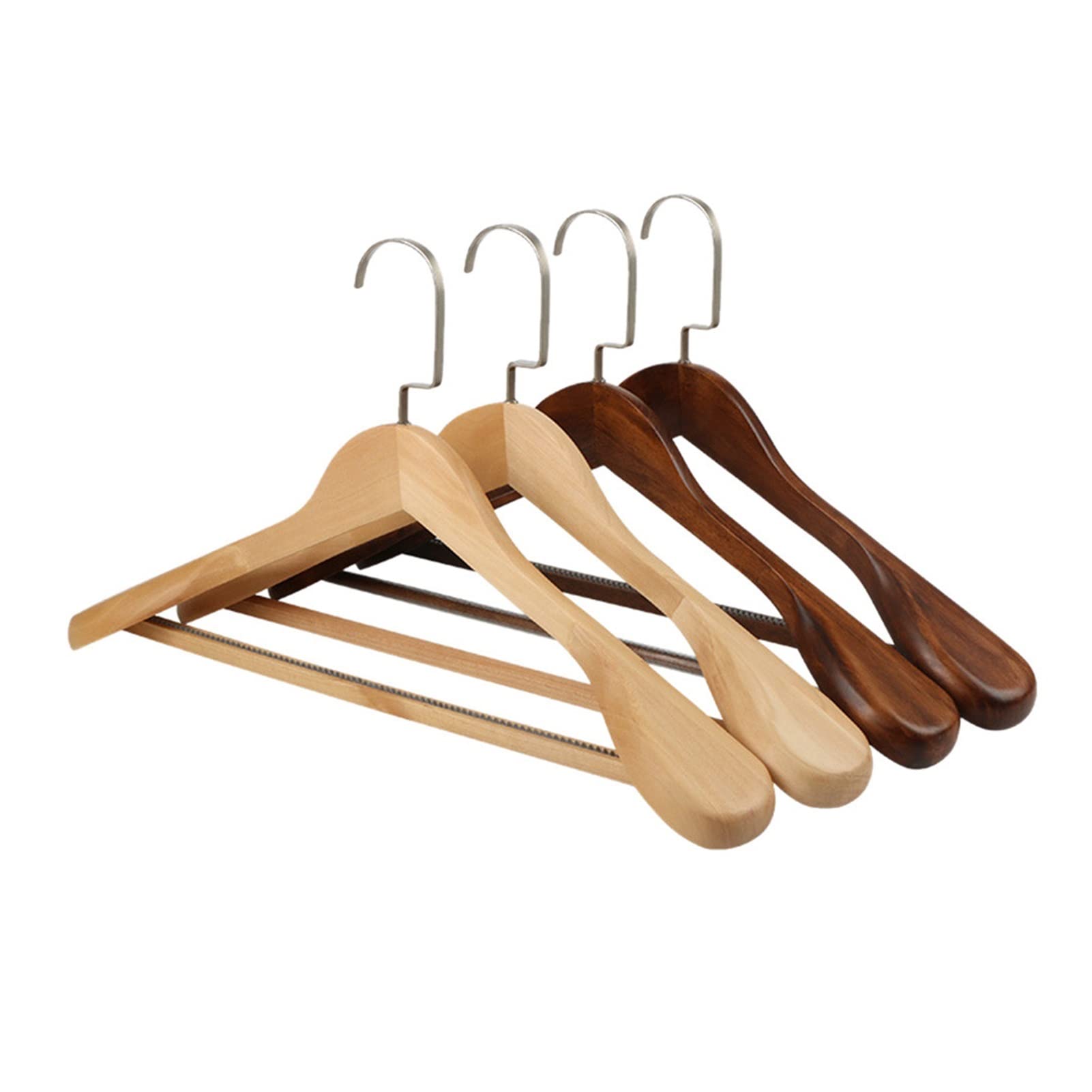 Breiter Kleiderbügel aus Holz – Anzugbügel aus Holz/Metall/Kunststoff (Einheitsgröße)