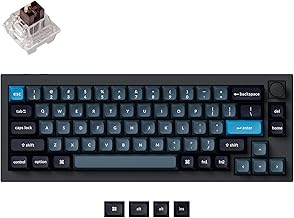 Keychron Q2 Pro Full Metal RGB QMK/VIA Wireless Bluetooth Custom Mechanical Keyboard, Programmable Knob KSA Double-Shot PBT Keycaps, Hot-Swappable K Pro Brown Switches for Mac Windows Linux - Black