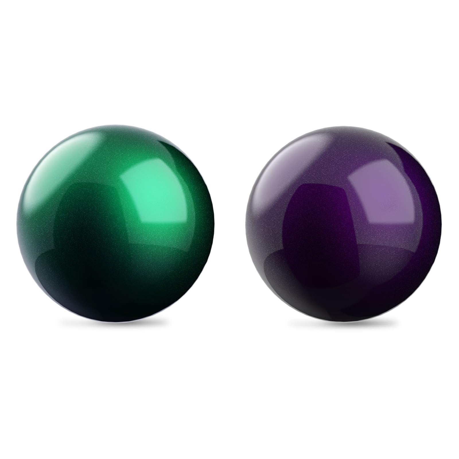 SANWA 34mm/1.34inch Trackball, Replacement Ball for Logitech M575, M570, MX Ergo, Kensington TB450, TB550, Pro Fit Ergo, and Other Compatible Trackball Mouse, Glossy Purple + Green, Set of 2