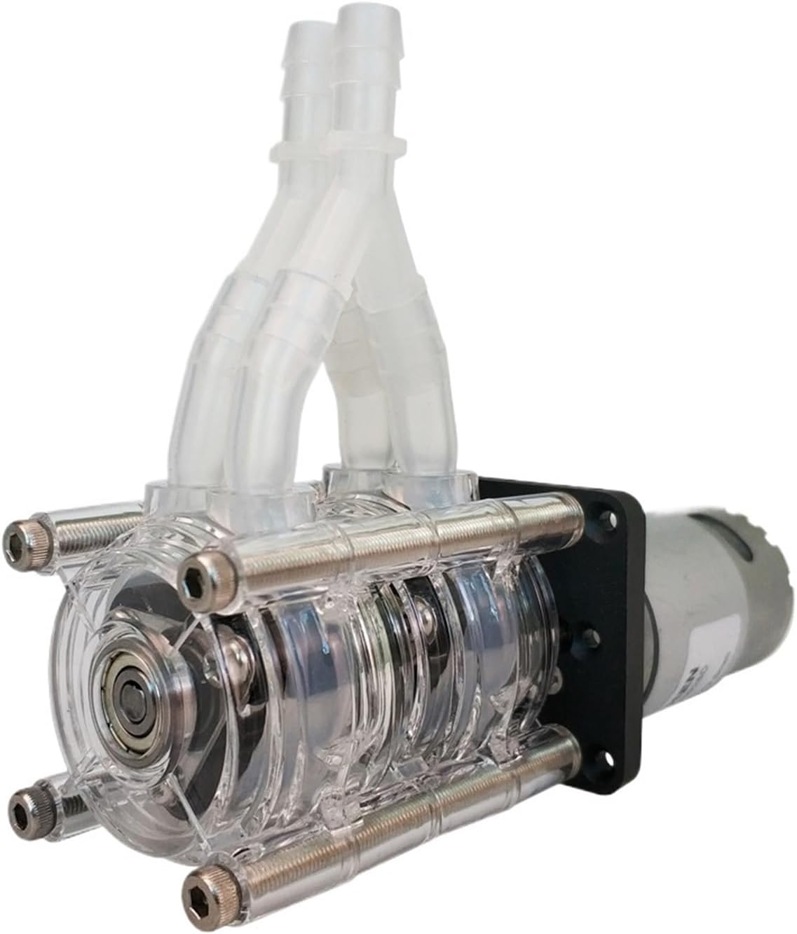 Peristaltic Pump, Water Pump, Dosing Pump, Dual Pump Head, 12V 24V DC(Silicone tube,Rated voltage 24V)