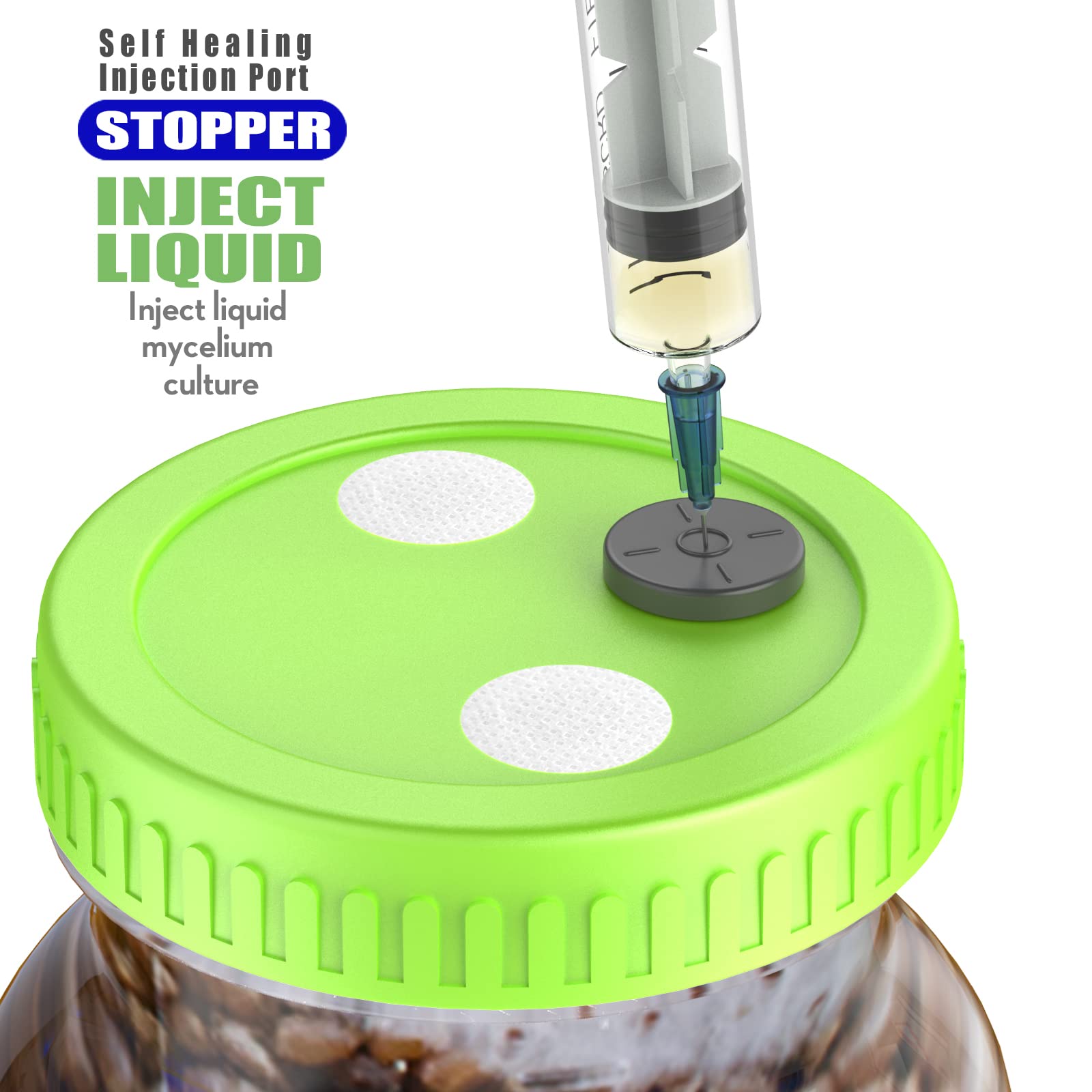 ZHANXUBIO Pilzglas Deckel - Flüssigkultur Deckel Mit PTFE Filter