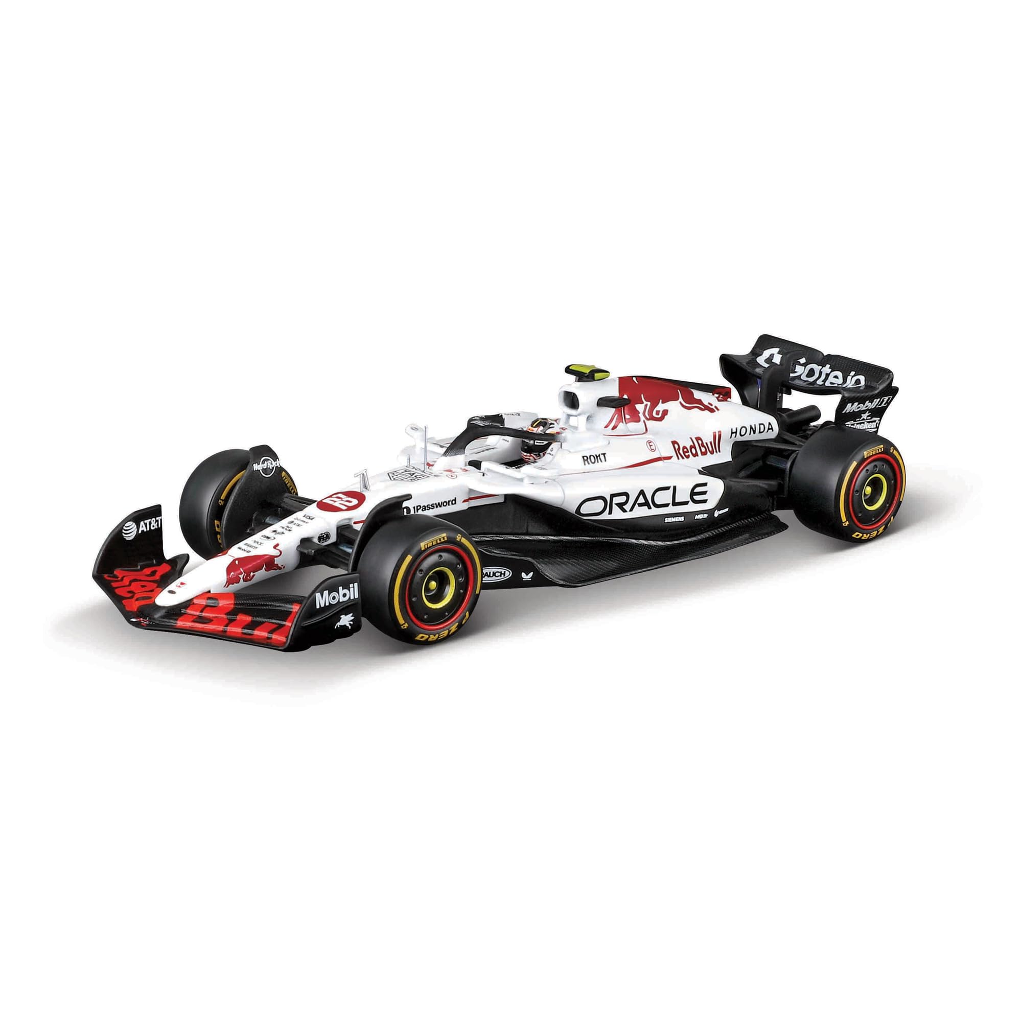 Bburago Oracle Red Bull Racing RB21 Die-Cast Model Car, 1:18 Scale, F1 Yuki Tsunoda #22, Japan GP 2025, with Helmet