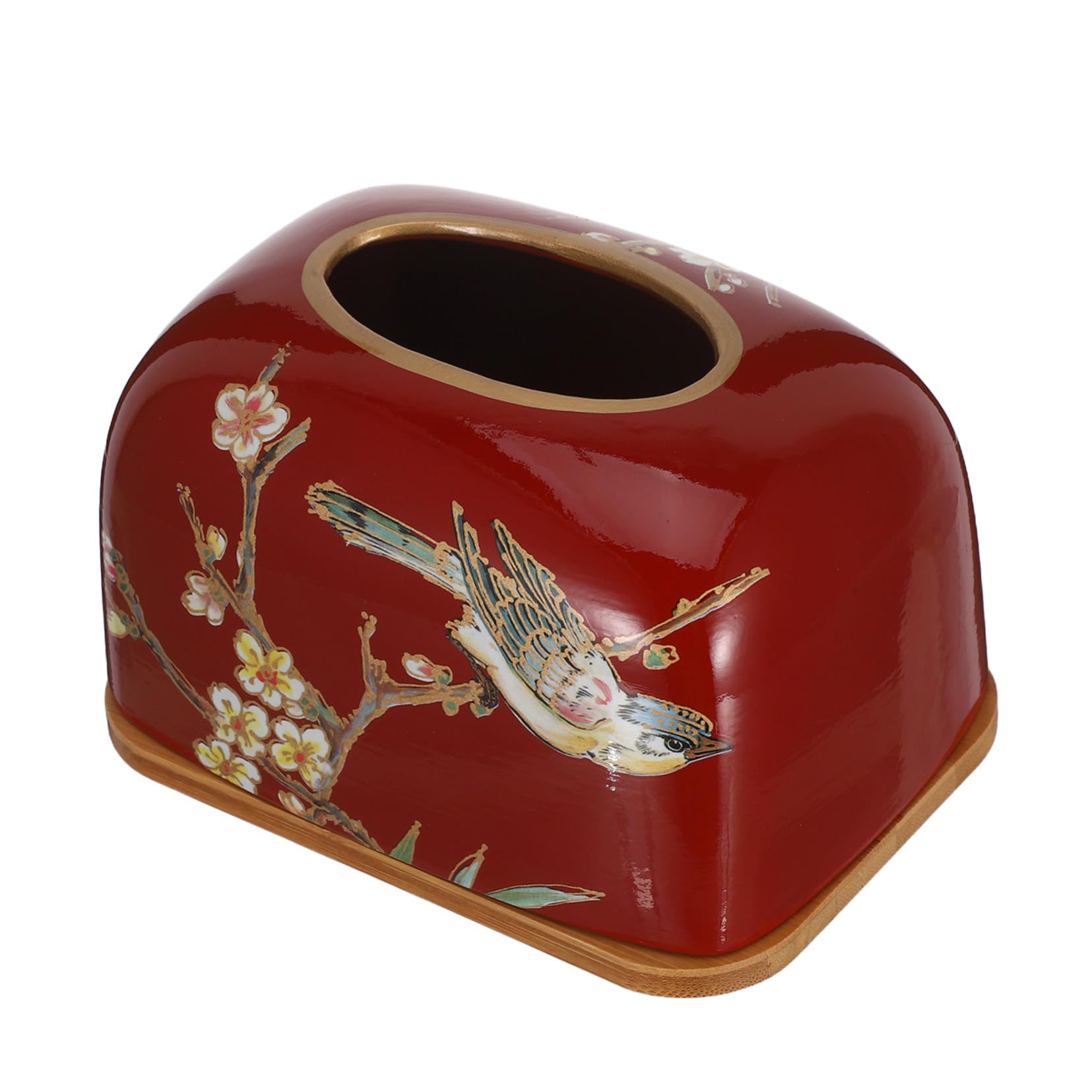 Boîte à mouchoirs porcelaine rouge LABRIMP porte-serviettes céramique chinoise salon cuisine