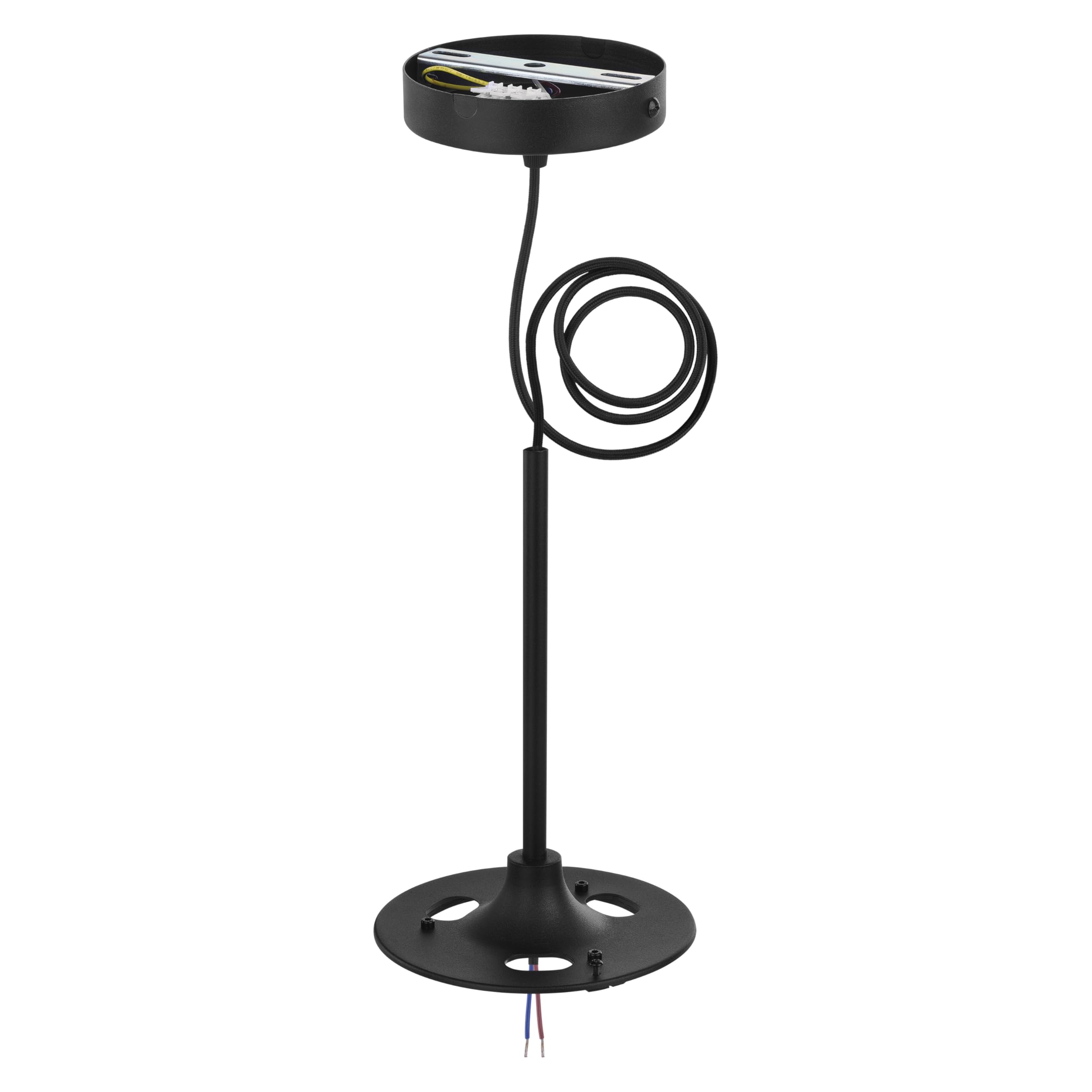 EMOS LED-Aufhängeset DIONI, 150 cm Länge, 12 cm Sockeldurchmesser, Schwarz, für Innenbereich