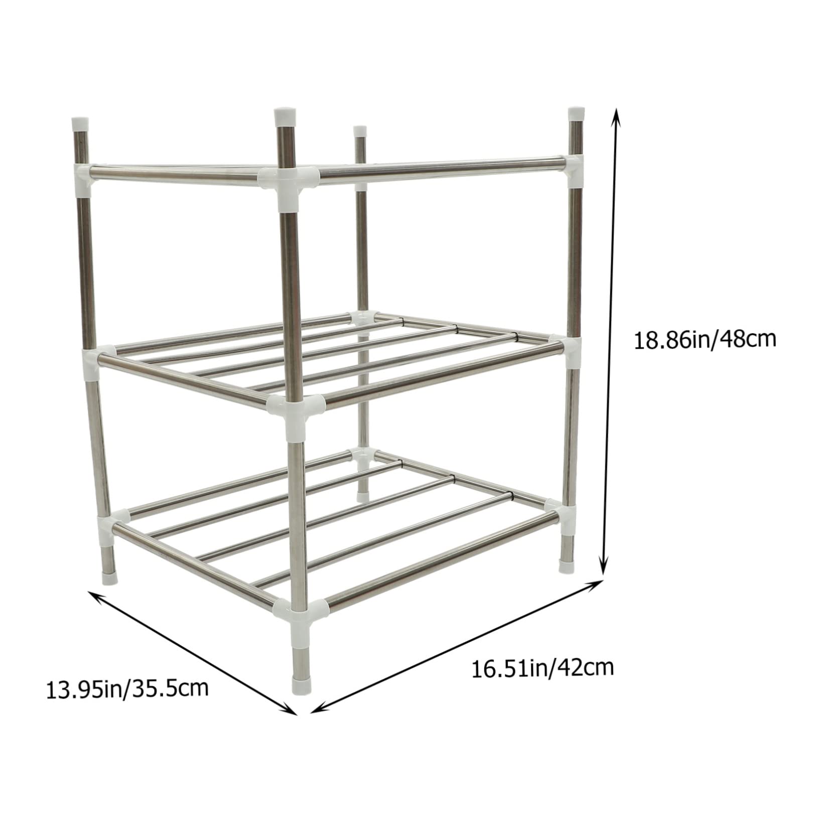 IWOWHERO Floor Pan Organizer Multi Kitchen Pot Rack for Efficient Storage Lightweight and Design for Storing Pots Pans and Lids Your Kitchen