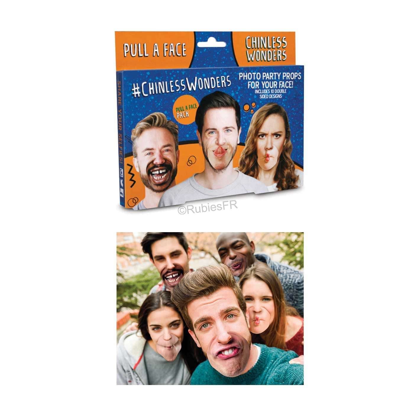 Official Mask-Arade CWPAF01 Chinless Wonders Pull A Face Face Mask Chinless Wonders