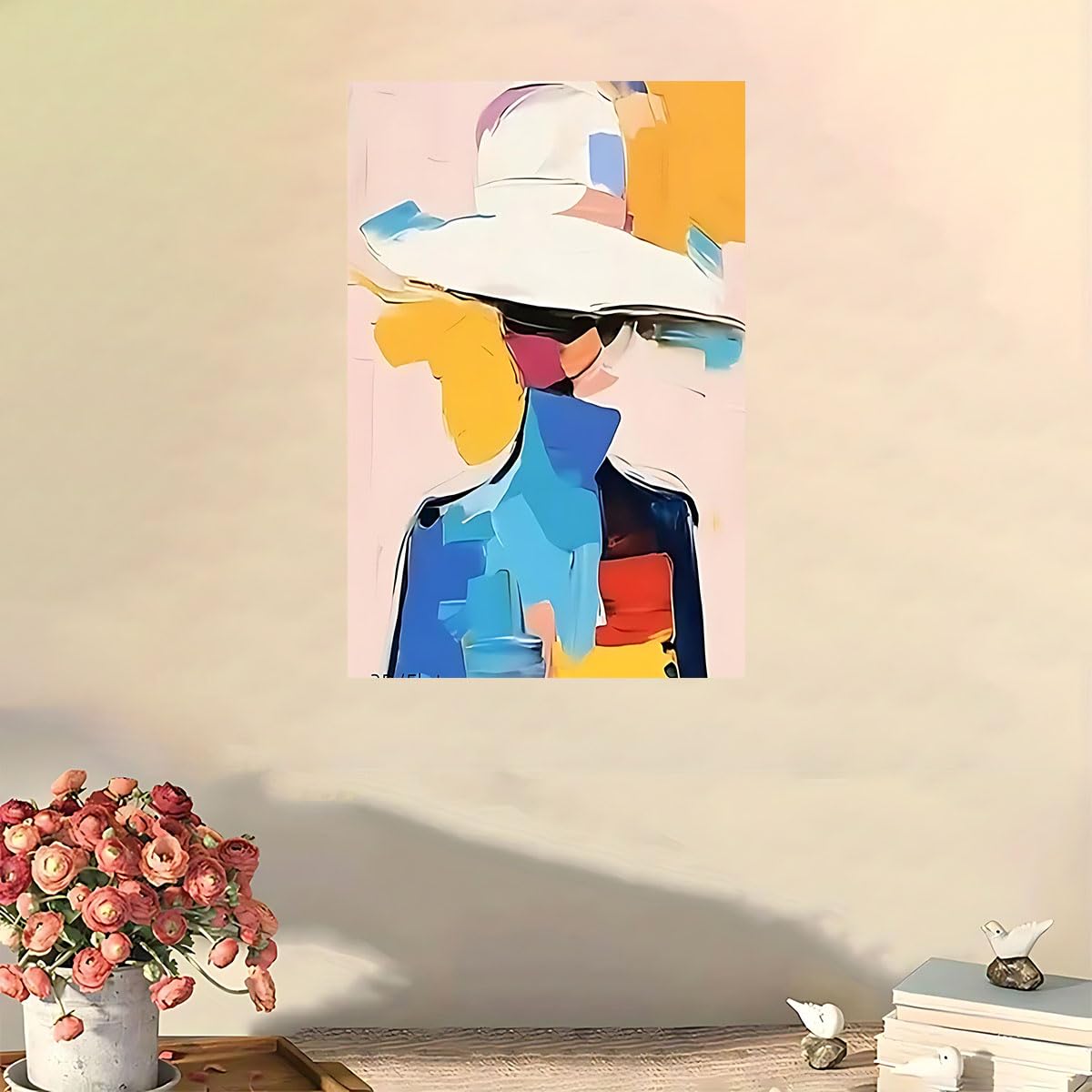 SPXLUCAU Abstract Art Style Figure Illustration Decorative, for Living Room(70x90cm/No frame)