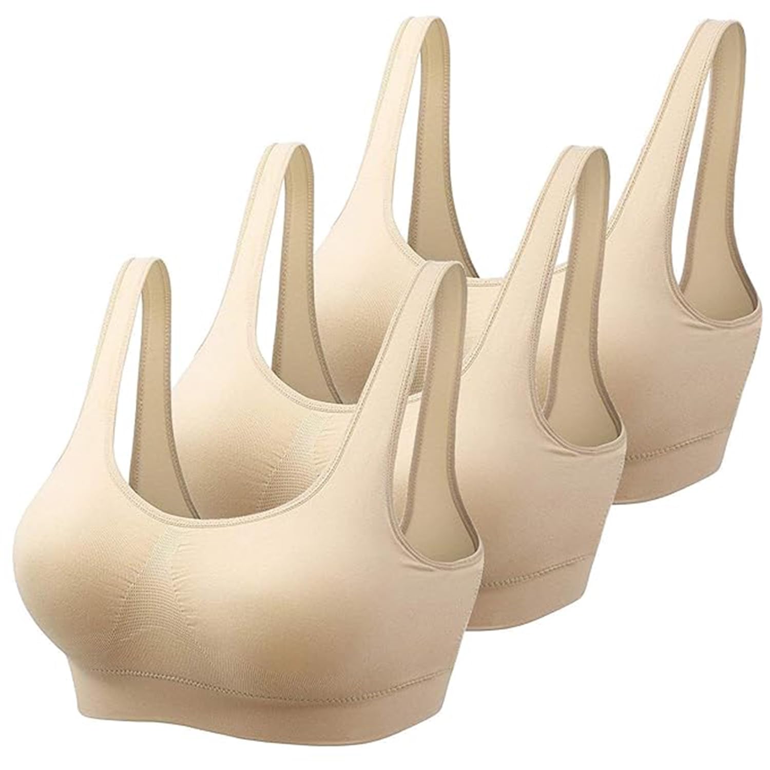v2 fashion Women Cotton Non Padded Non-Wired Air Sports Bra (Pack of 3)-picture-14