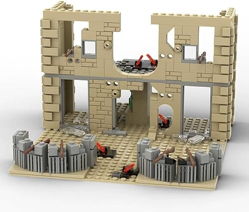 Miniatura 3 de SAYN - Edificios militares de escena militar de la Segunda Guerra Mundial  544 piezas de la Segunda Guerra Mundial Ruinas Militares Bloque de