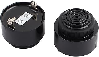 Aexit 2Pcs DC Occupational Health & Safety Products 3-24V 110DB Continuous Sound Electronic Buzzer Alarm 42mm Warning Alarms x 32mm