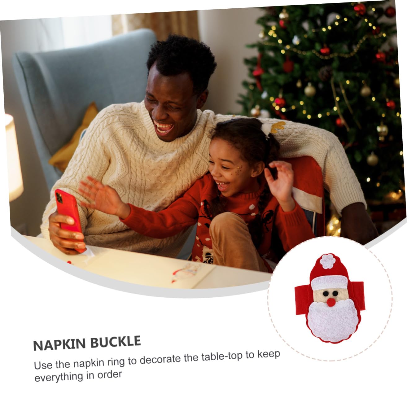 MAGICLULU 6 Sätze 6 Sets Weihnachtsserviettenschnallen Dekorationen Weihnachtsserviettenringe Serviettenringe Für Stoffservietten Filzserviettenringe Weihnachtsserviettenhalter 4 Stück * 6
