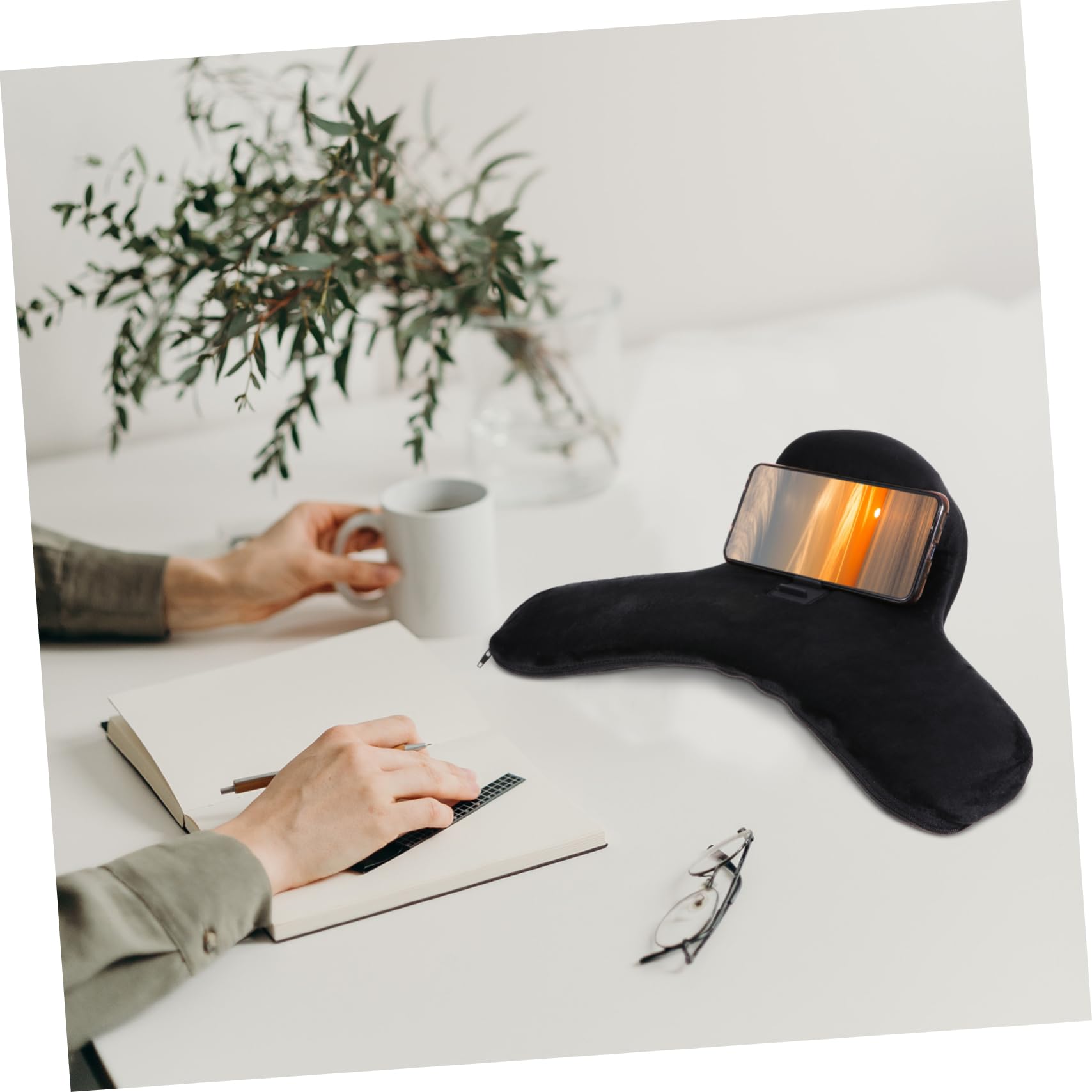 Uonlytech 1pezzi Supporto per Telefono Multi-angolo Supporto da Tavolo per Telefono Design Cerniera Facile da Smontare e Pulire da Scrivania per Tablet e Telefoni