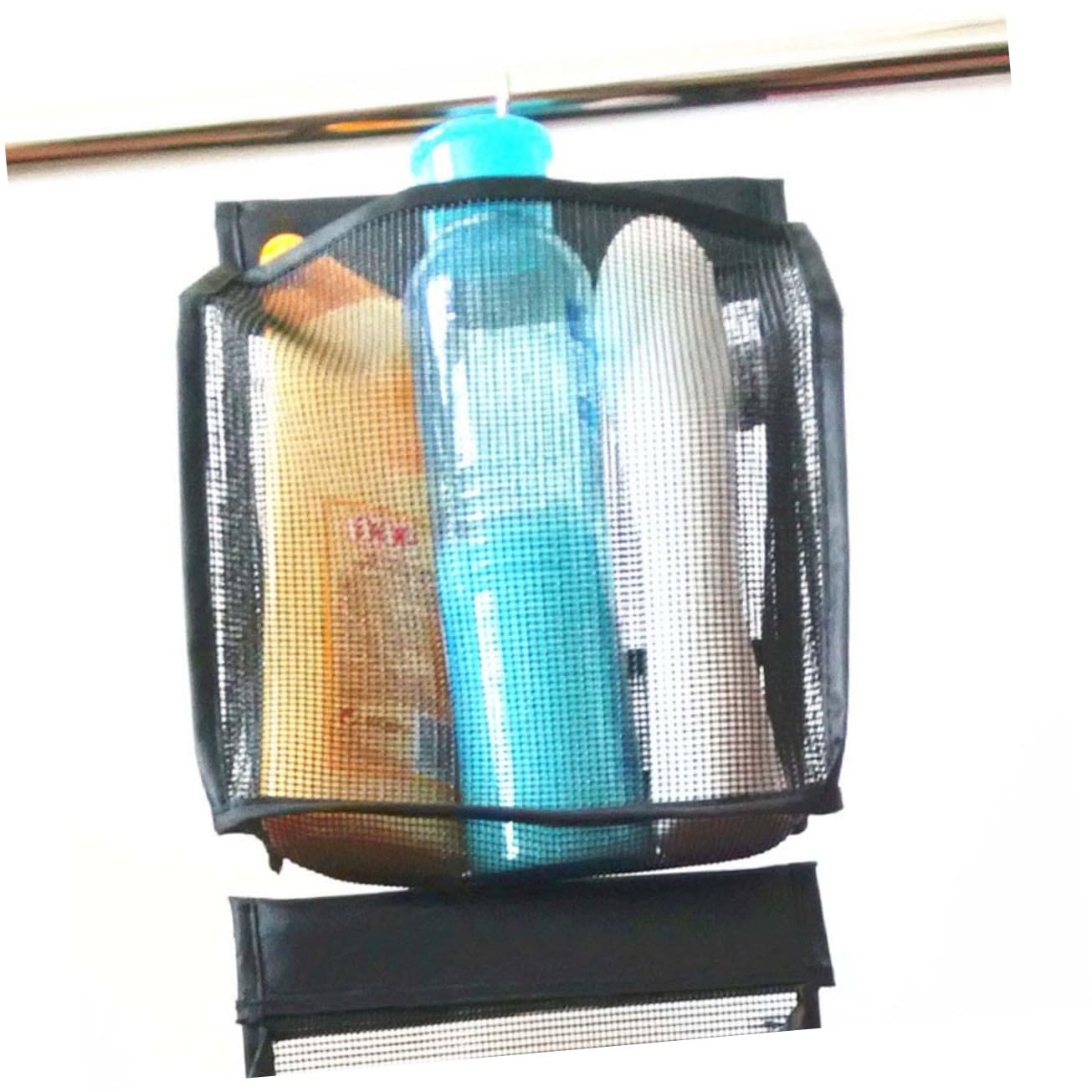 Sosoport Borsa Da Doccia in Rete Gancio Multiuso, Organizer Bagno Ampio Scomparto in Nylon e Pvc, Set 3 Pezzi Per Viaggio, Palestra e Dormitori