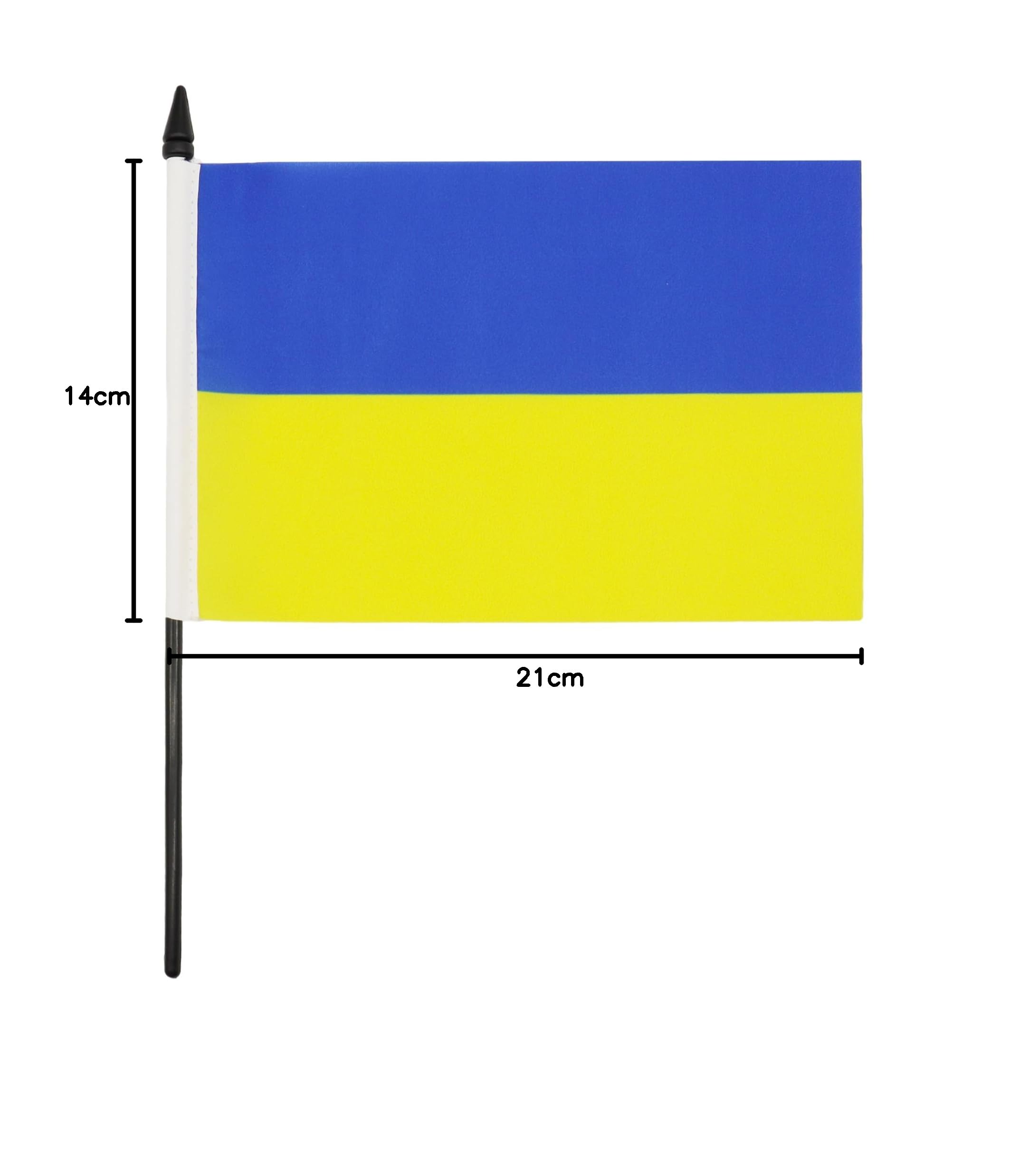 AZ FLAG Bandiera Da Tavolo Ucraina 21x14 cm