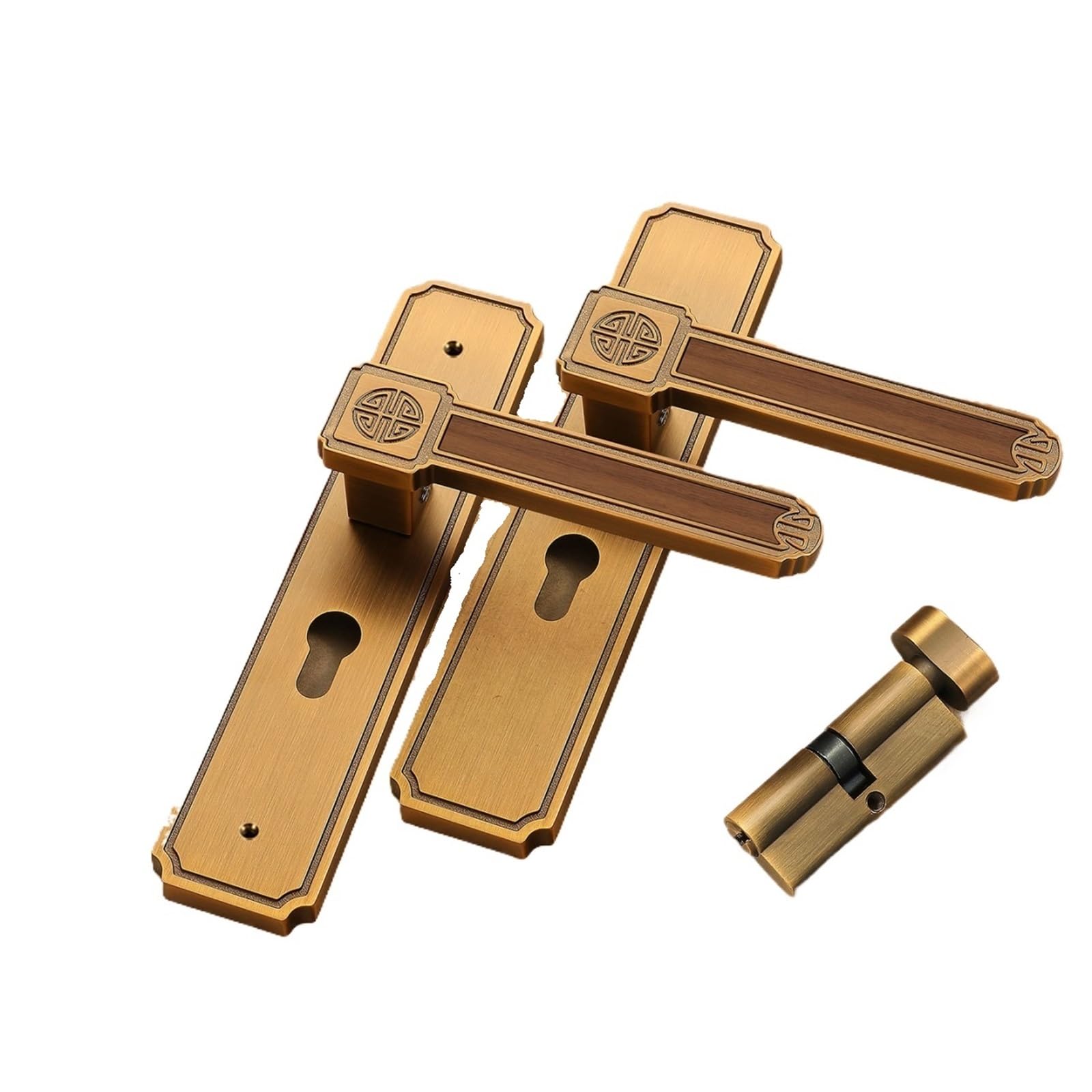 Juaksqzyi Color1 Door Levers Entry Door Knob Keyed Entry Handle With Lock And Key Diy-Friendly Install For Interior And Exterior Entrance Doors Deadbolt Set(,Magnetic Lock)