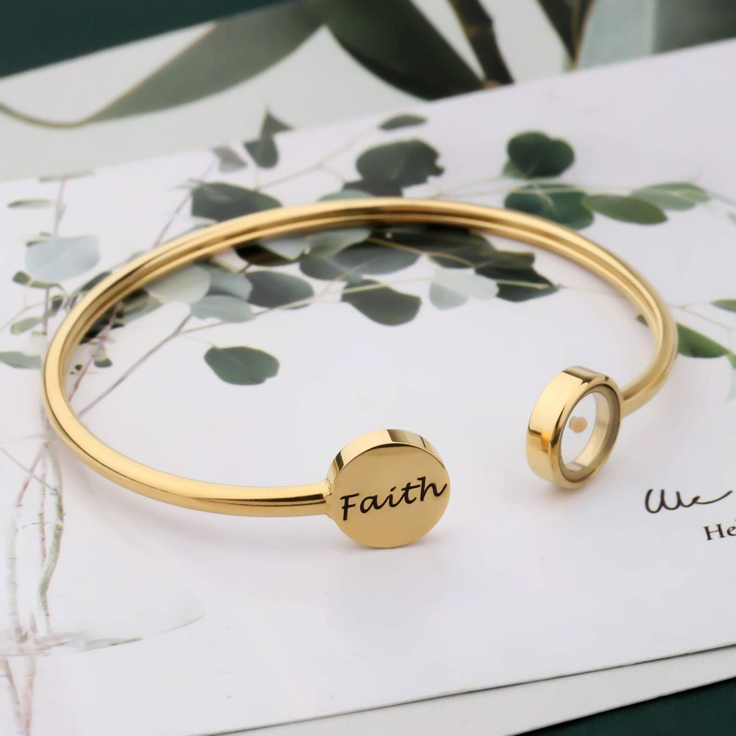 FAADBUK Christian Gift Cross Mustard Seed Bracelet Faith Mustard Seed Jewely Religious Inspirational Jewelry - Image 2