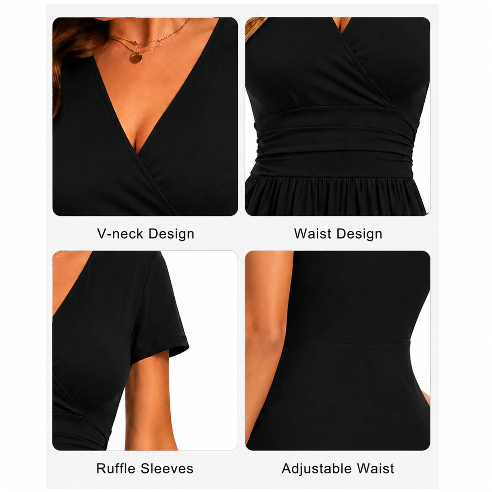 Sommerkleider Für Damen Freizeitkleidung，Kleider Damen Mit Taschen，Elegantes Kleid Damen， Kleid Festlich Strandkleid