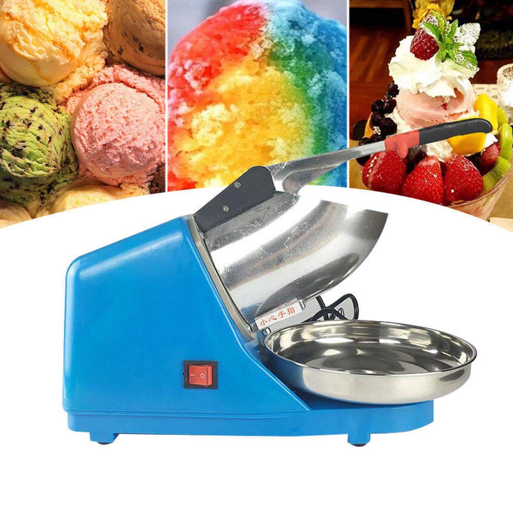 Macchina Tritaghiaccio Elettrica 300W - Capacità 65 Kg/h, Doppia Lama, Per Uso Commerciale, 220V - Foto 5